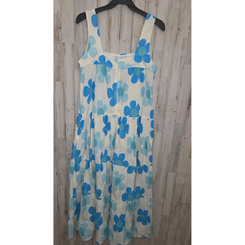 Jacquie The Label M Tiered Maxi Sundress Dress Floral semi-sheer Wide-strap - Picture 6 of 9